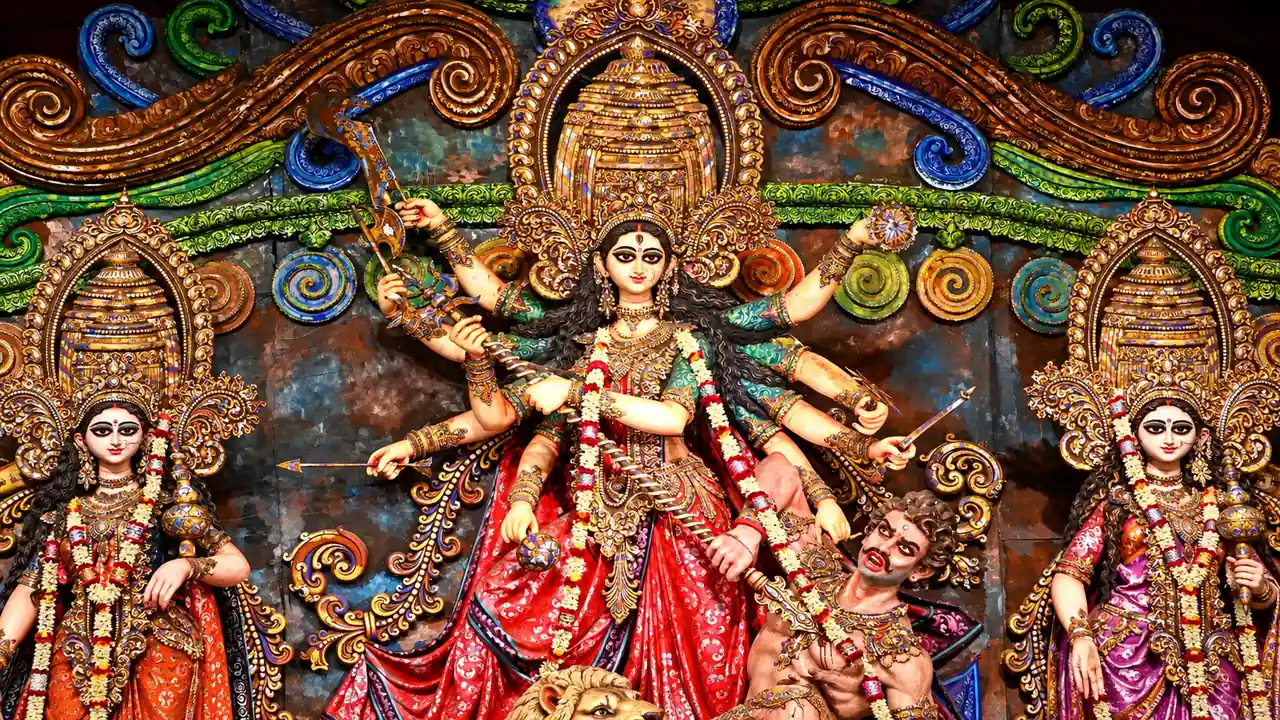 महिषासुर का वध करती देवी दुर्गा