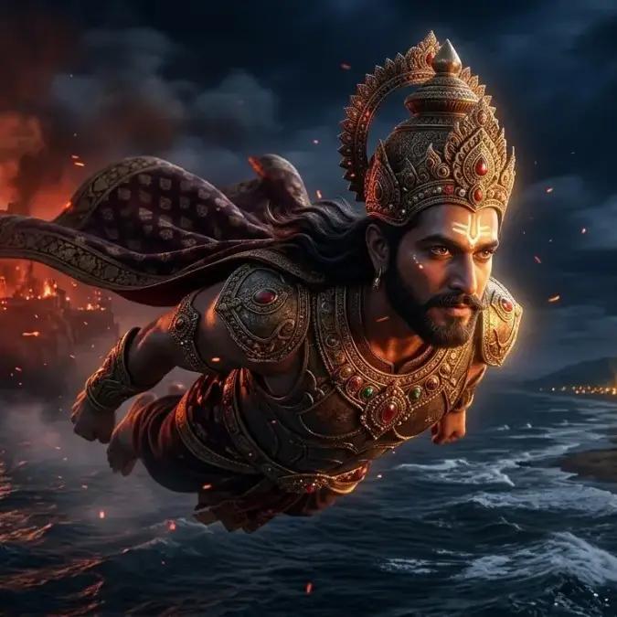 विभीषण लंका को छोड़कर श्री राम की ओर जाते हुए